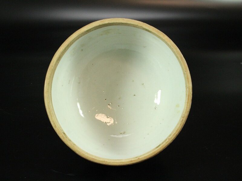 中国美術 古染付 山水舟紋 香炉 碗 明(YC233) | 京都の骨董品買取店